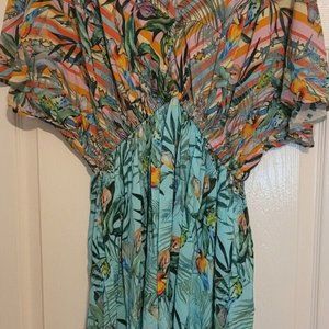 Johnny Was California Taina Dolman Cover Up Dress Small Beach Cruise Tropical